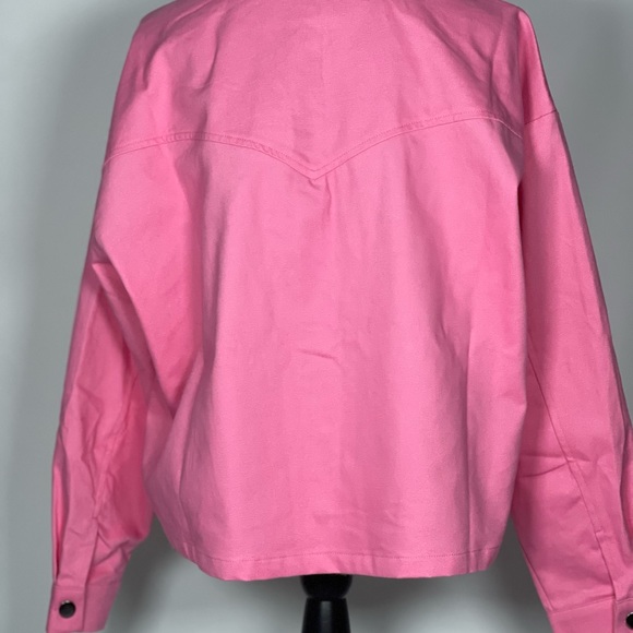 Hailey & Co. Pink Denim and Rhinestone Jacket. Size Large. NEW - Picture 4 of 12